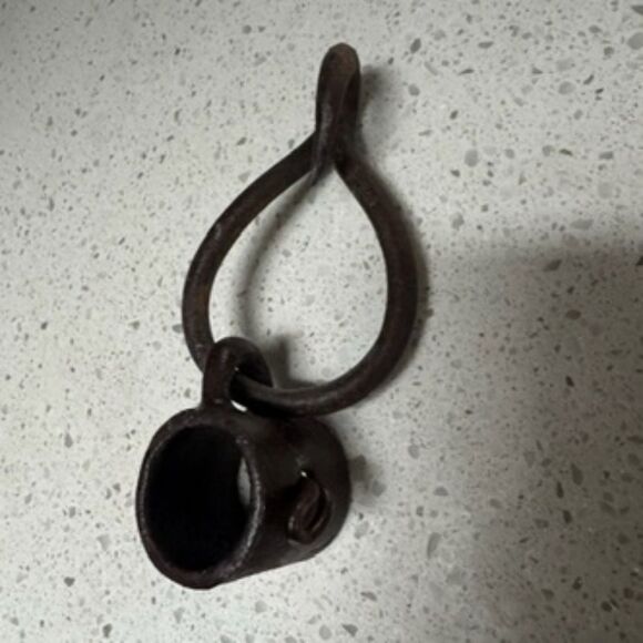 Other - Antique Rustic Iron Horse Hitching Post Tie Hook Blacksmith Hardware Primitive